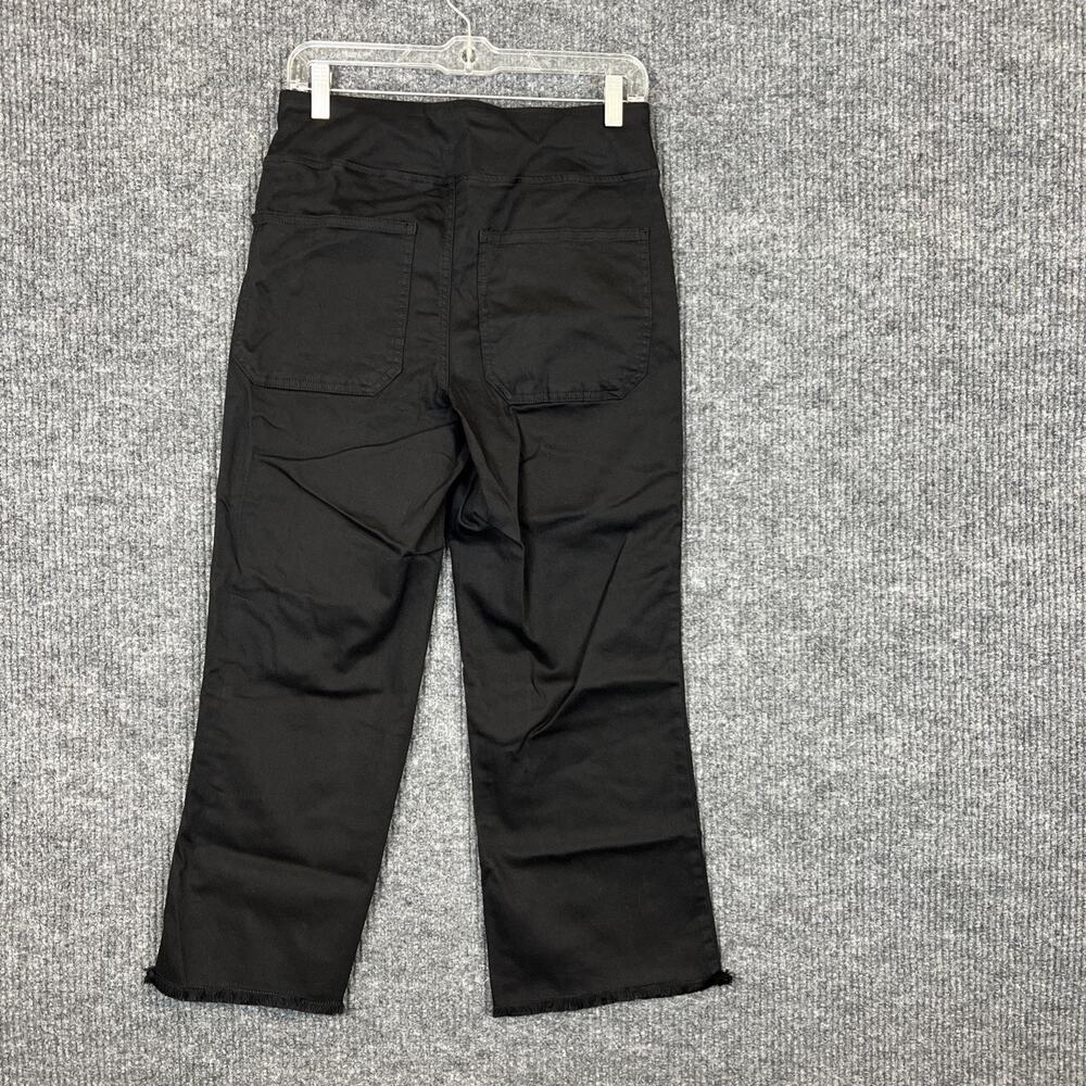 Belle by Kim Gravel Regular TripleLuxe Twill Mariner Crop Jeans Black Size 6 - Picture 5 of 13